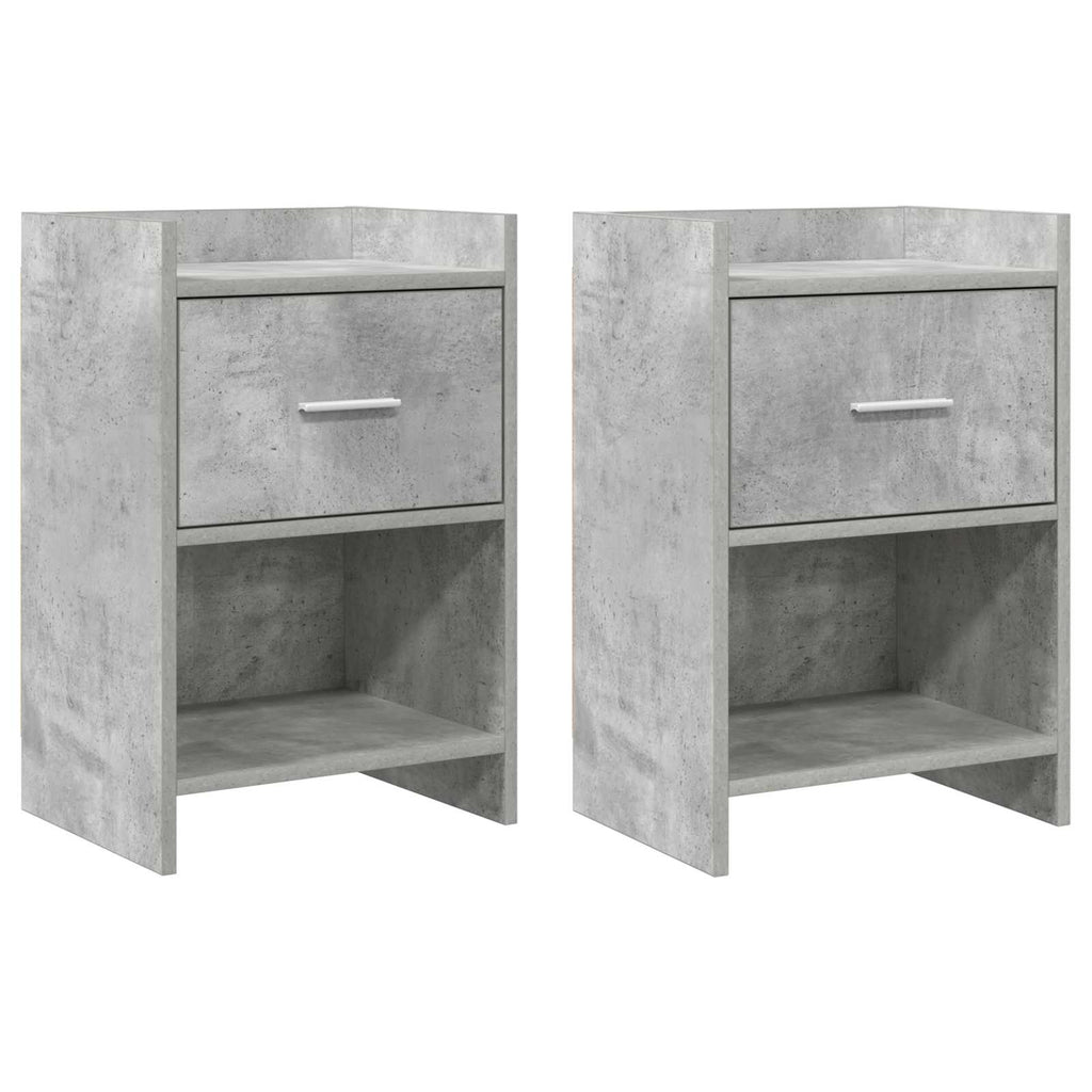 vidaXL Szafki nocne 2 pcs Betonowy szary 40 x 30 x 60 cm