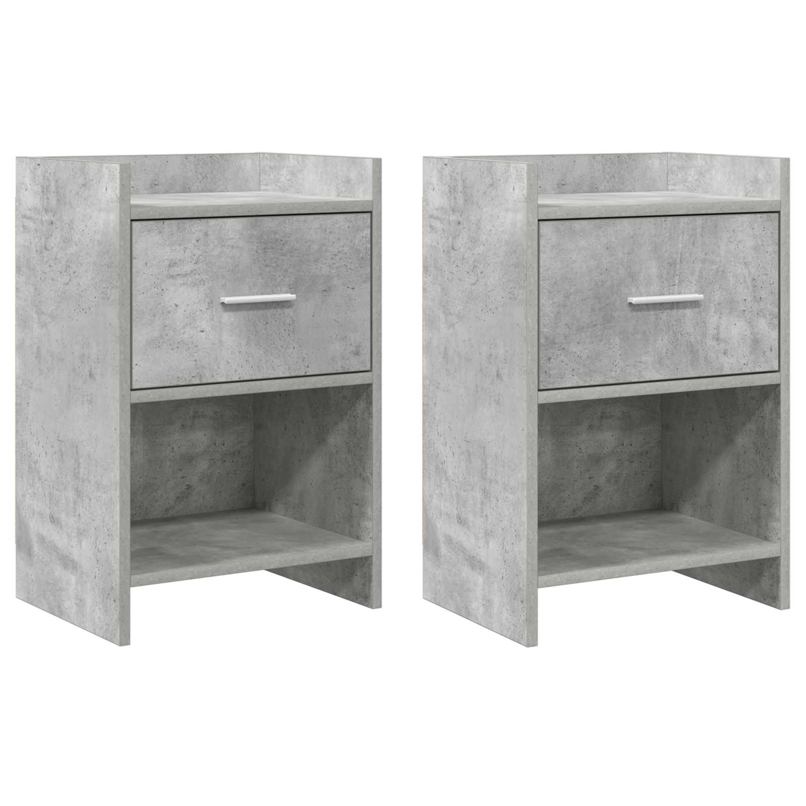 vidaXL Szafki nocne 2 pcs Betonowy szary 40 x 30 x 60 cm
