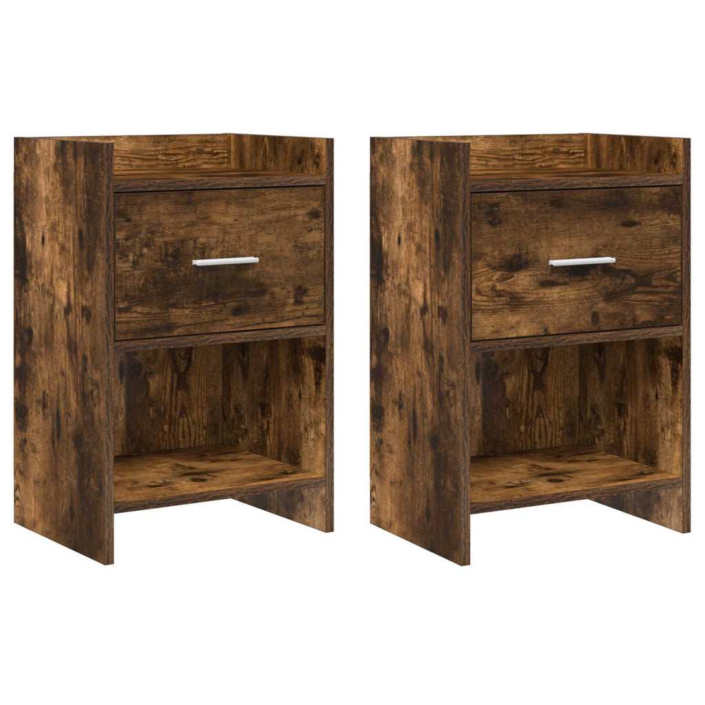 vidaXL Szafki nocne 2 pcs Dąb wędzony 40 x 30 x 60 cm