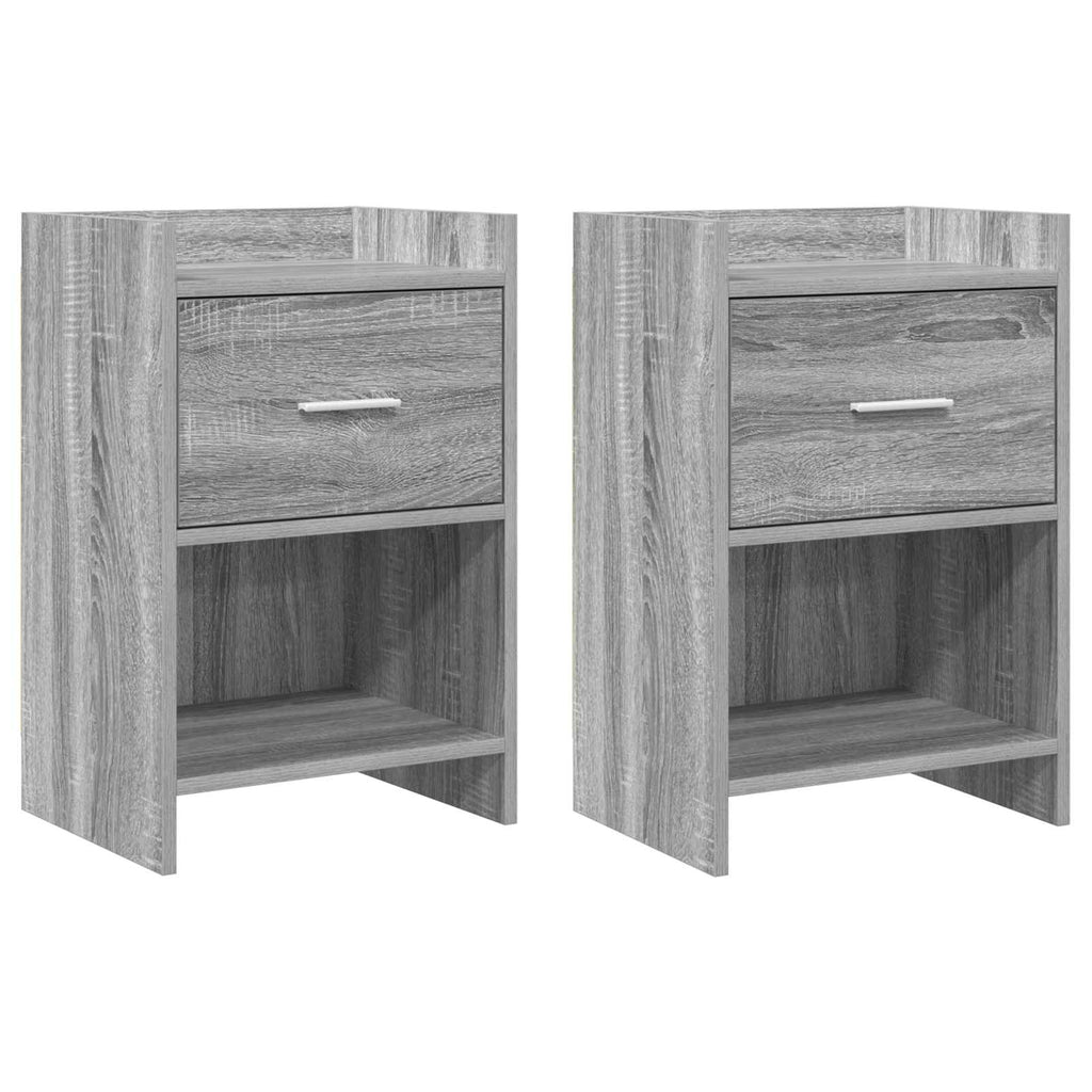 vidaXL Szafki nocne 2 pcs Szary Sonoma 40 x 30 x 60 cm