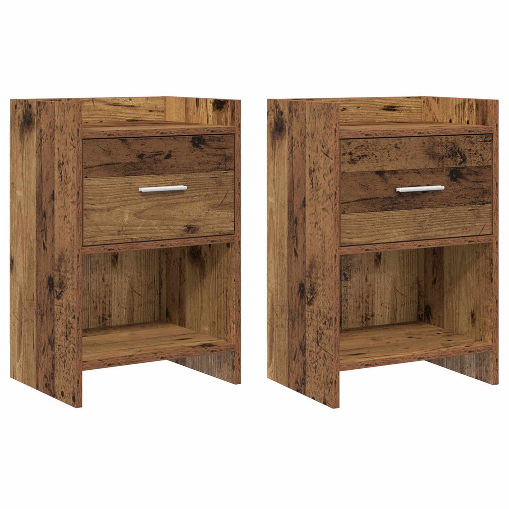 vidaXL Szafki nocne 2 pcs Stare drewno 40 x 30 x 60 cm