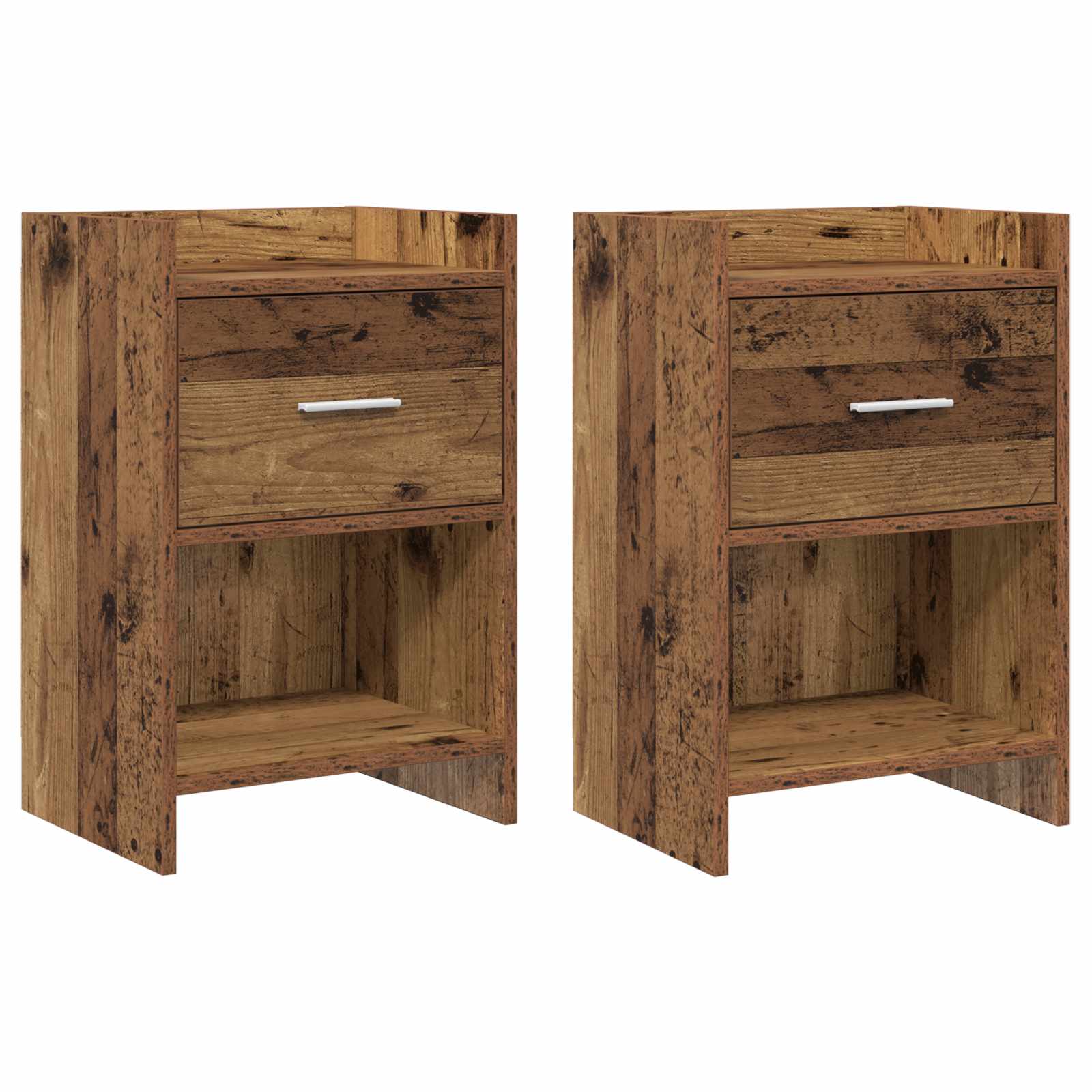vidaXL Szafki nocne 2 pcs Stare drewno 40 x 30 x 60 cm
