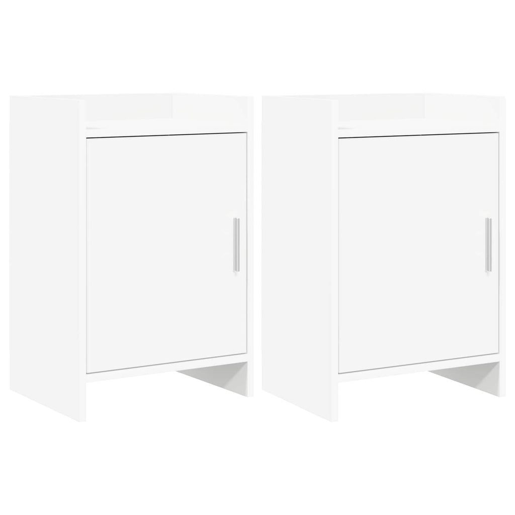 vidaXL Szafki nocne 2 pcs Biały 40 x 30 x 60 cm Drewno inżynieryjne