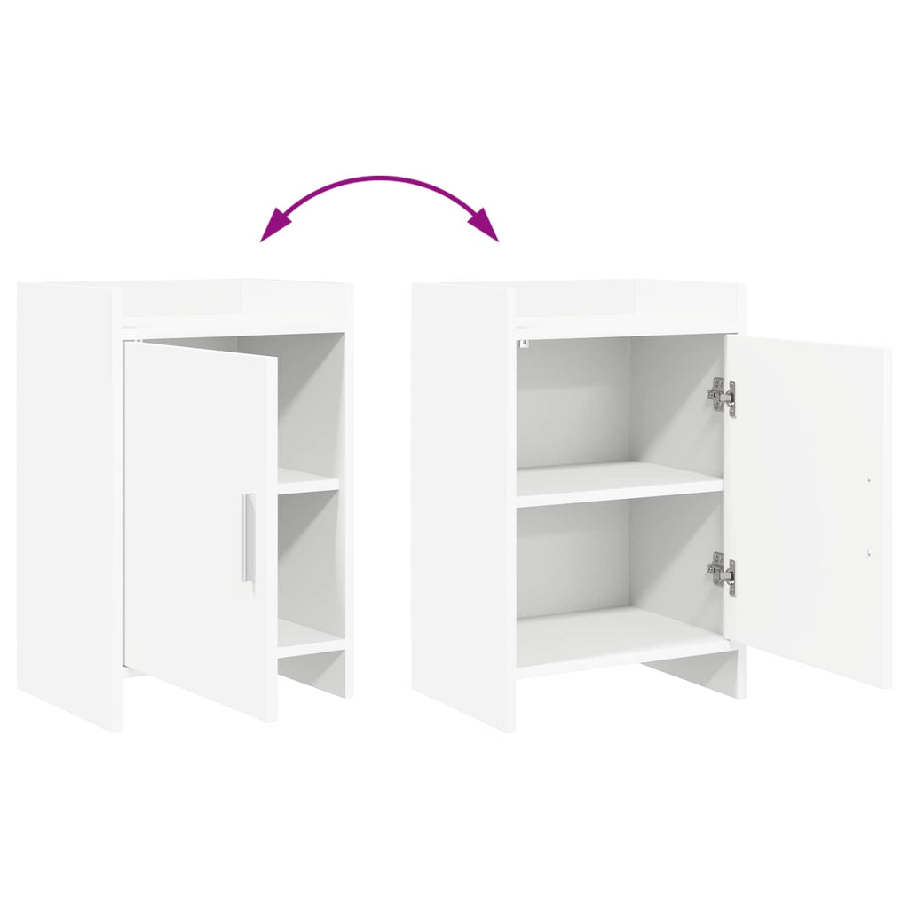 vidaXL Szafki nocne 2 pcs Biały 40 x 30 x 60 cm Drewno inżynieryjne