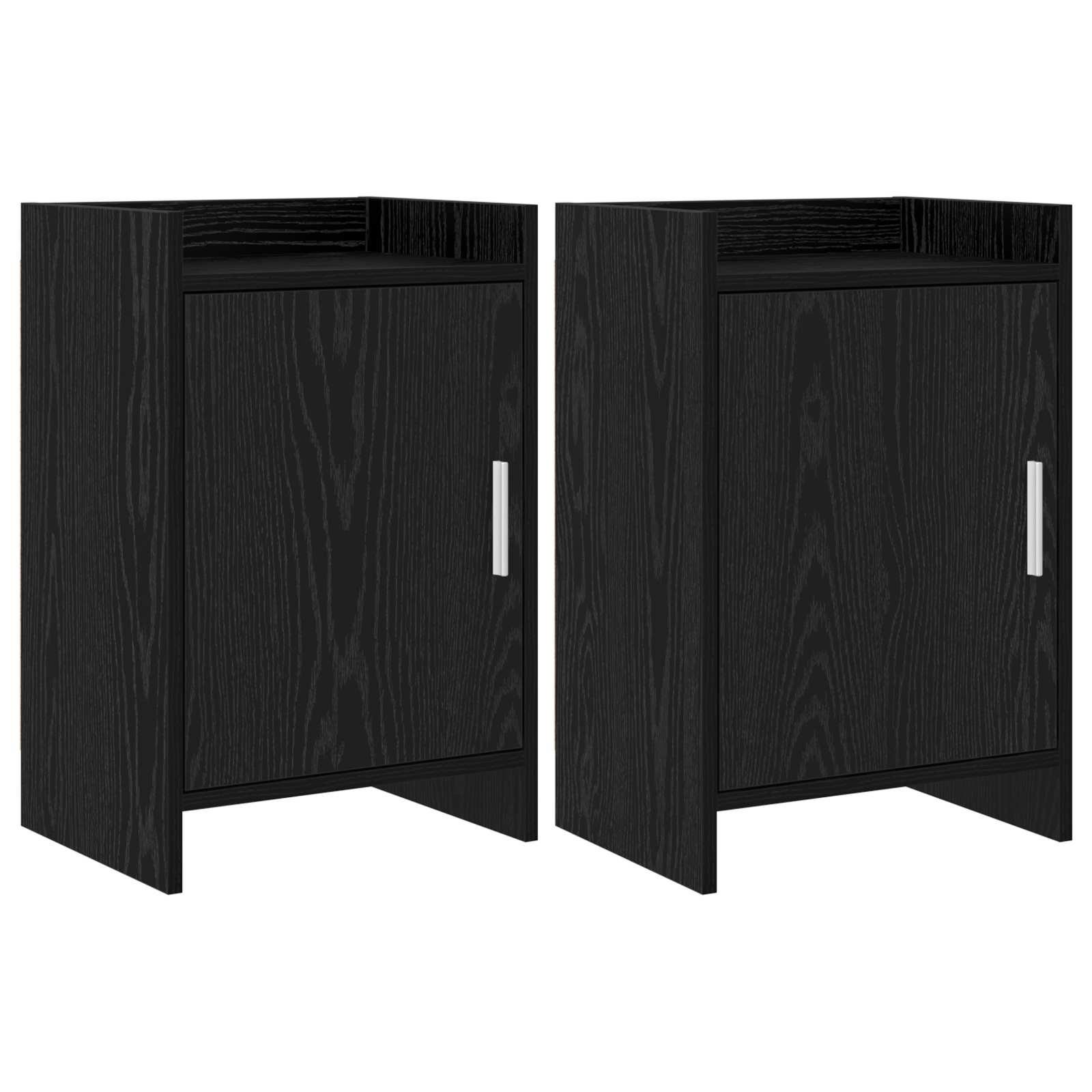 vidaXL Szafki nocne 2 pcs Czarny dąb 40 x 30 x 60 cm