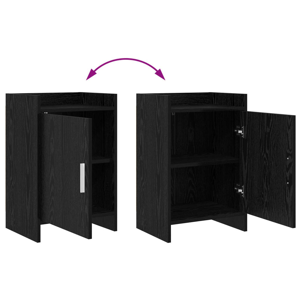 vidaXL Szafki nocne 2 pcs Czarny dąb 40 x 30 x 60 cm
