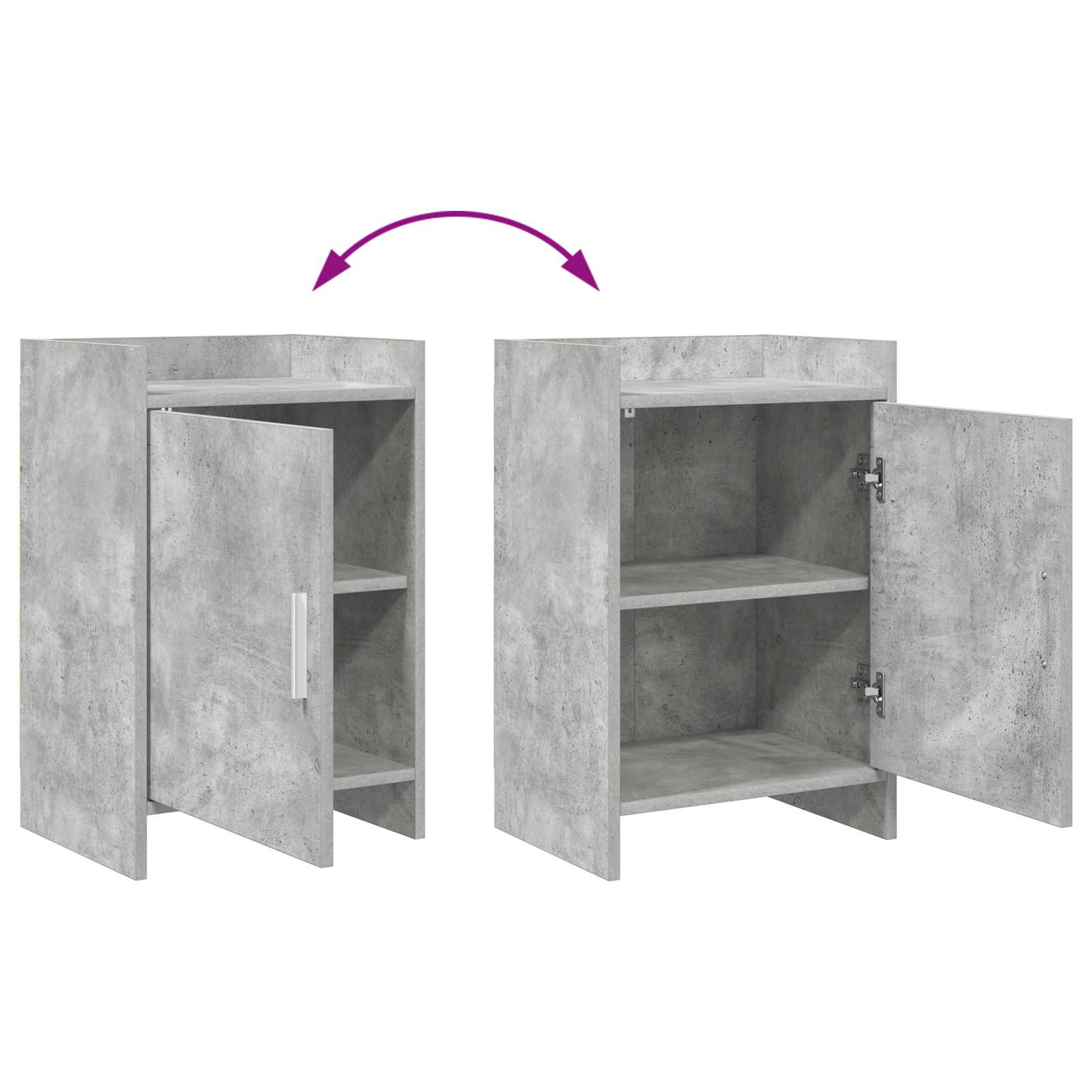 vidaXL Szafki nocne Betonowy szary 40 x 30 x 60 cm Drewno inżynieryjne