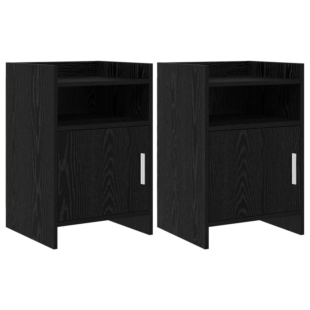 vidaXL Szafki nocne 2 pcs Czarny dąb 40 x 36 x 60 cm