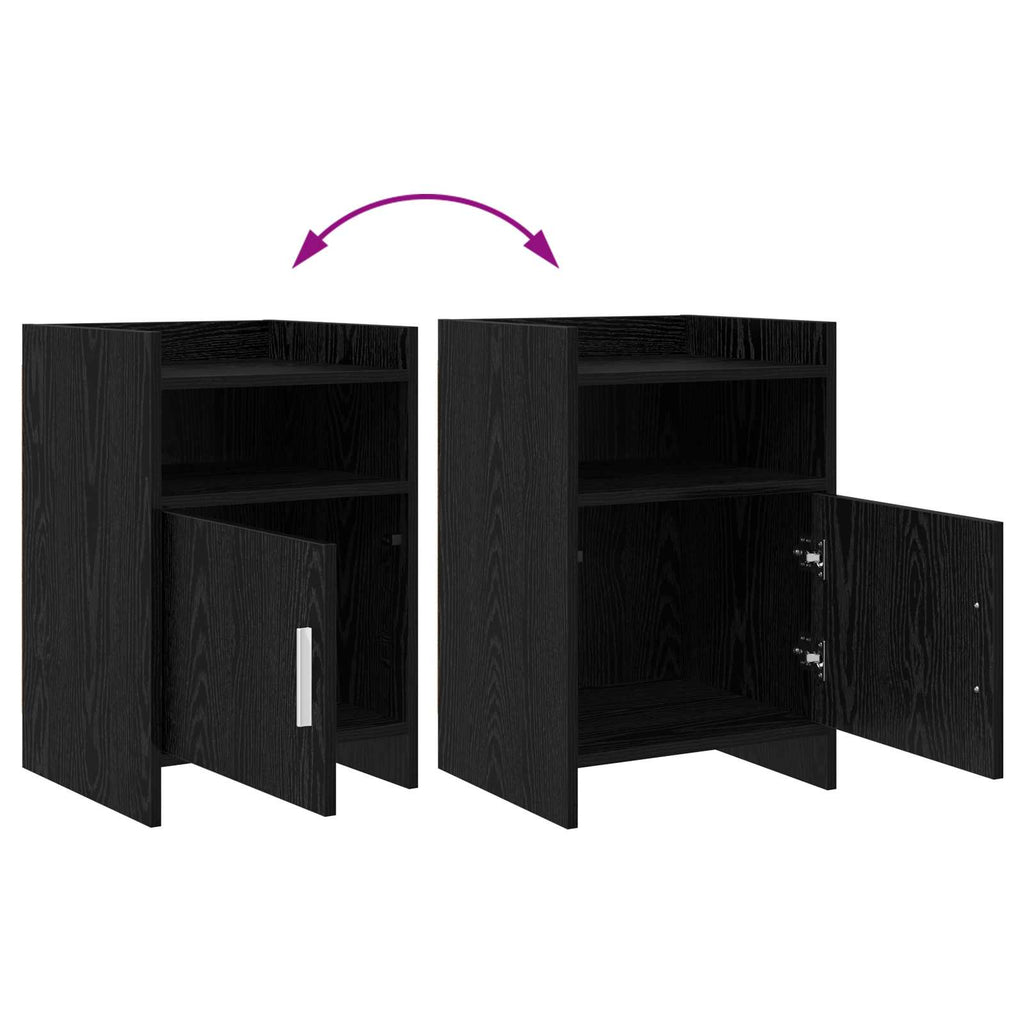 vidaXL Szafki nocne 2 pcs Czarny dąb 40 x 36 x 60 cm