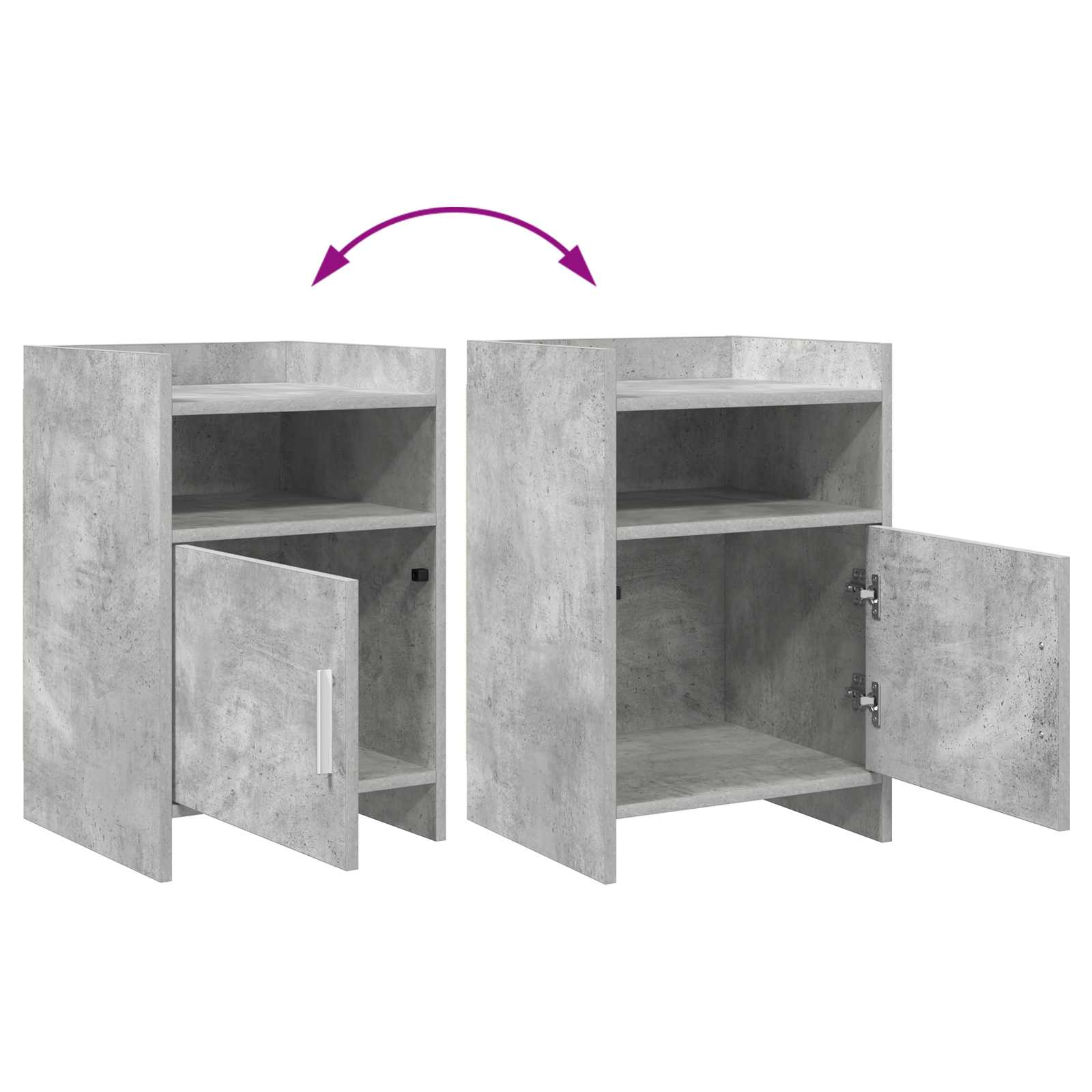 vidaXL Szafki nocne 2 pcs Betonowy szary 40 x 36 x 60 cm
