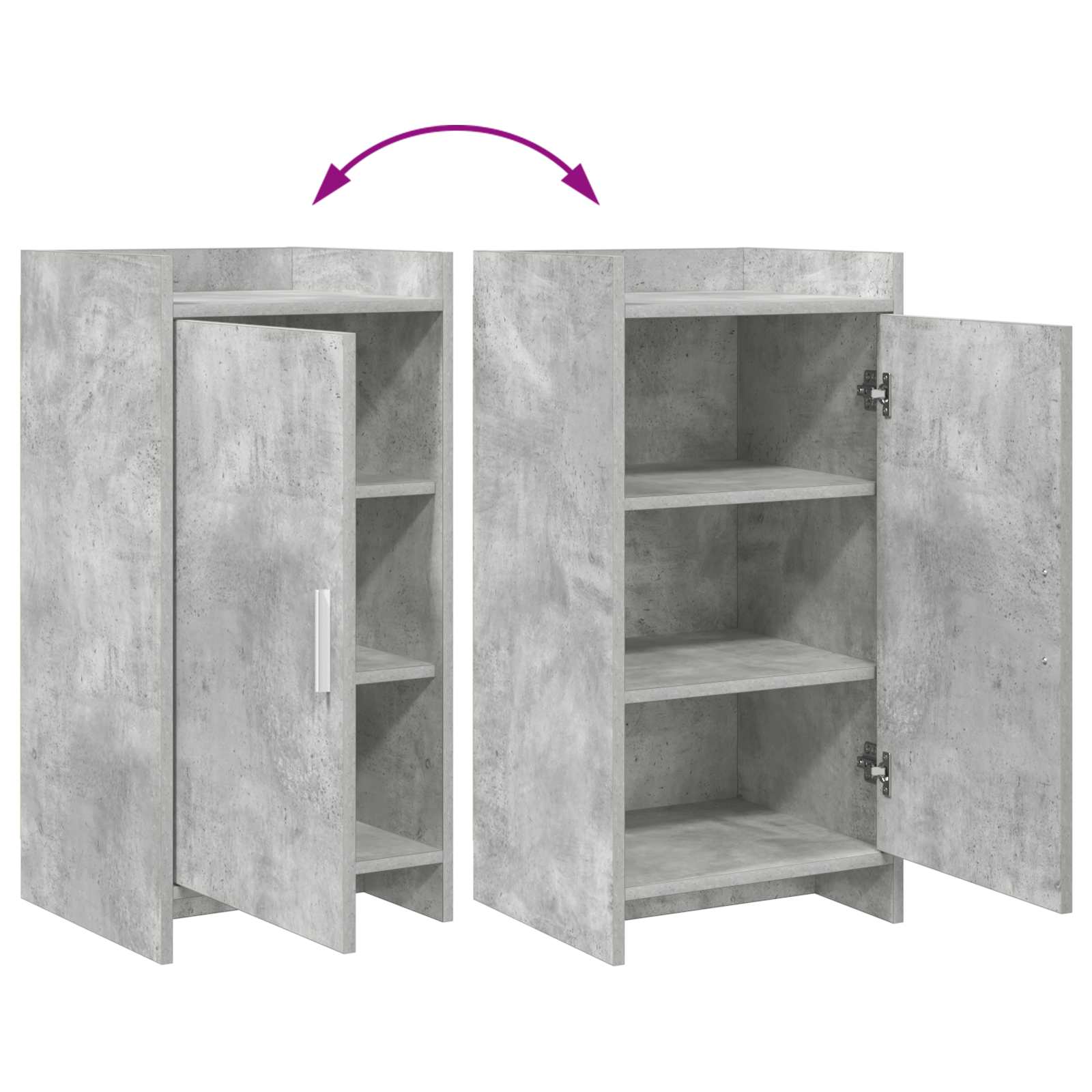 vidaXL Bufet Betonowy szary 40 x 36 x 80 cm Drewno inżynieryjne