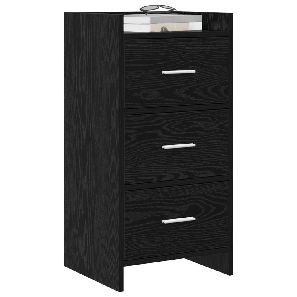 vidaXL Bufet Czarny dąb 40 x 36 x 80 cm Drewno inżynieryjne