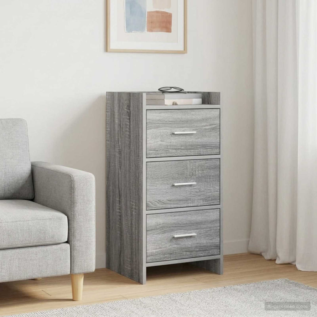 vidaXL Bufet Szary Sonoma 40 x 36 x 80 cm Drewno inżynieryjne