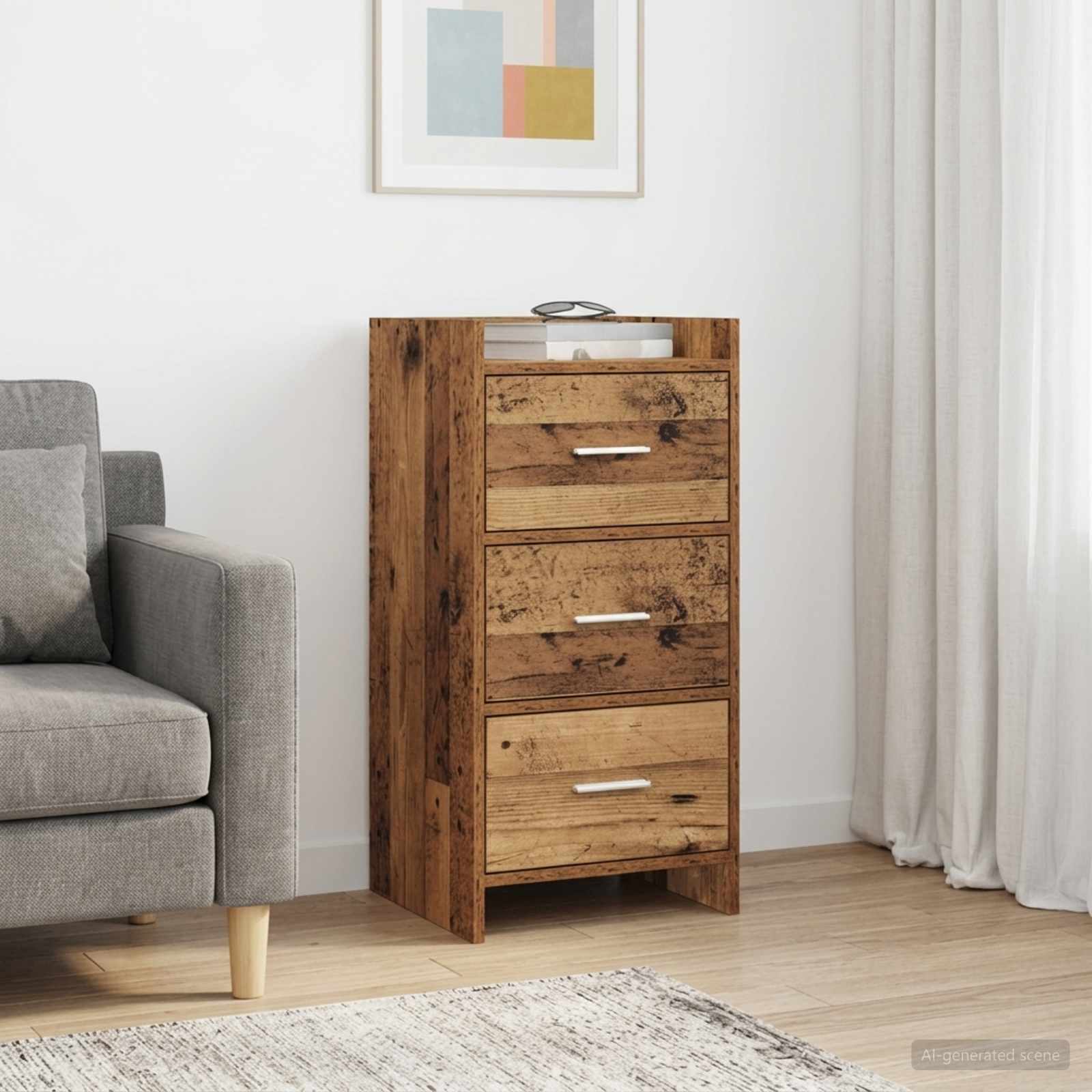 vidaXL Bufet Stare drewno 40 x 36 x 80 cm Drewno inżynieryjne