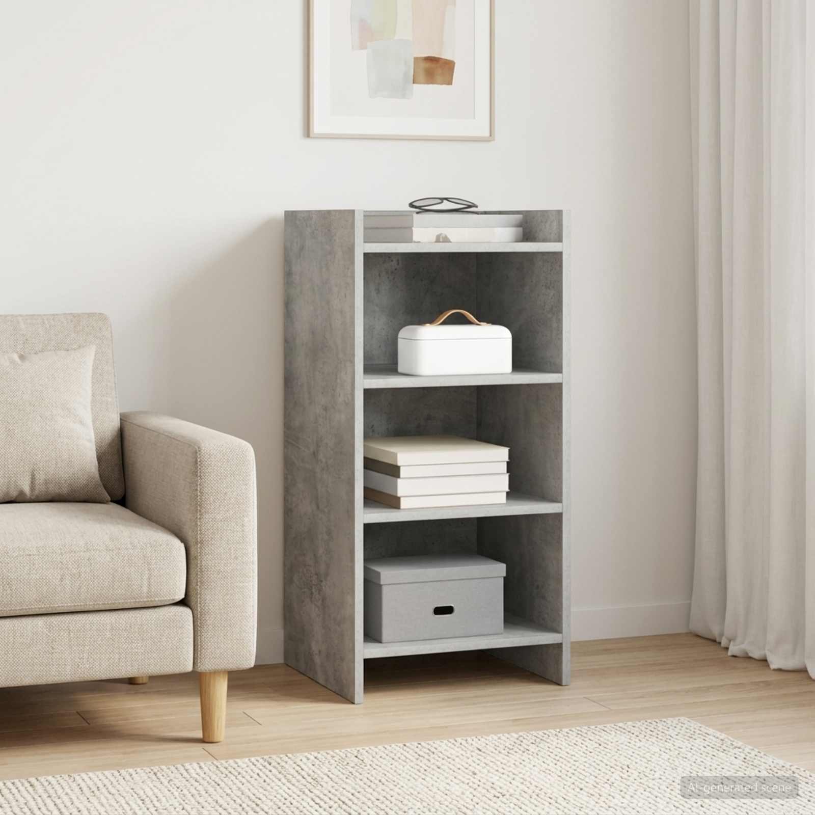 vidaXL Bufet Betonowy szary 40 x 36 x 80 cm Drewno inżynieryjne