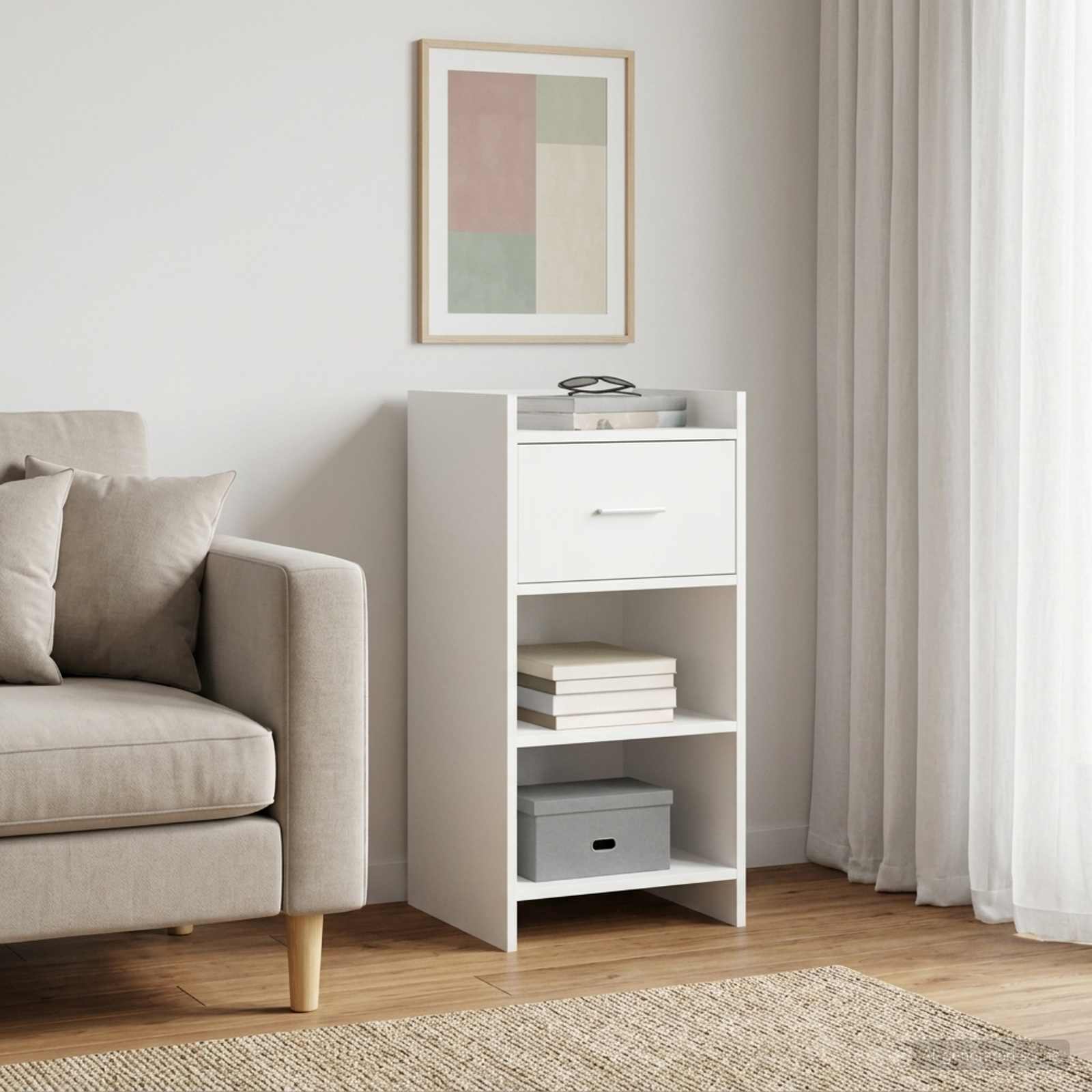 vidaXL Bufet Biały 40 x 36 x 80 cm Drewno inżynieryjne