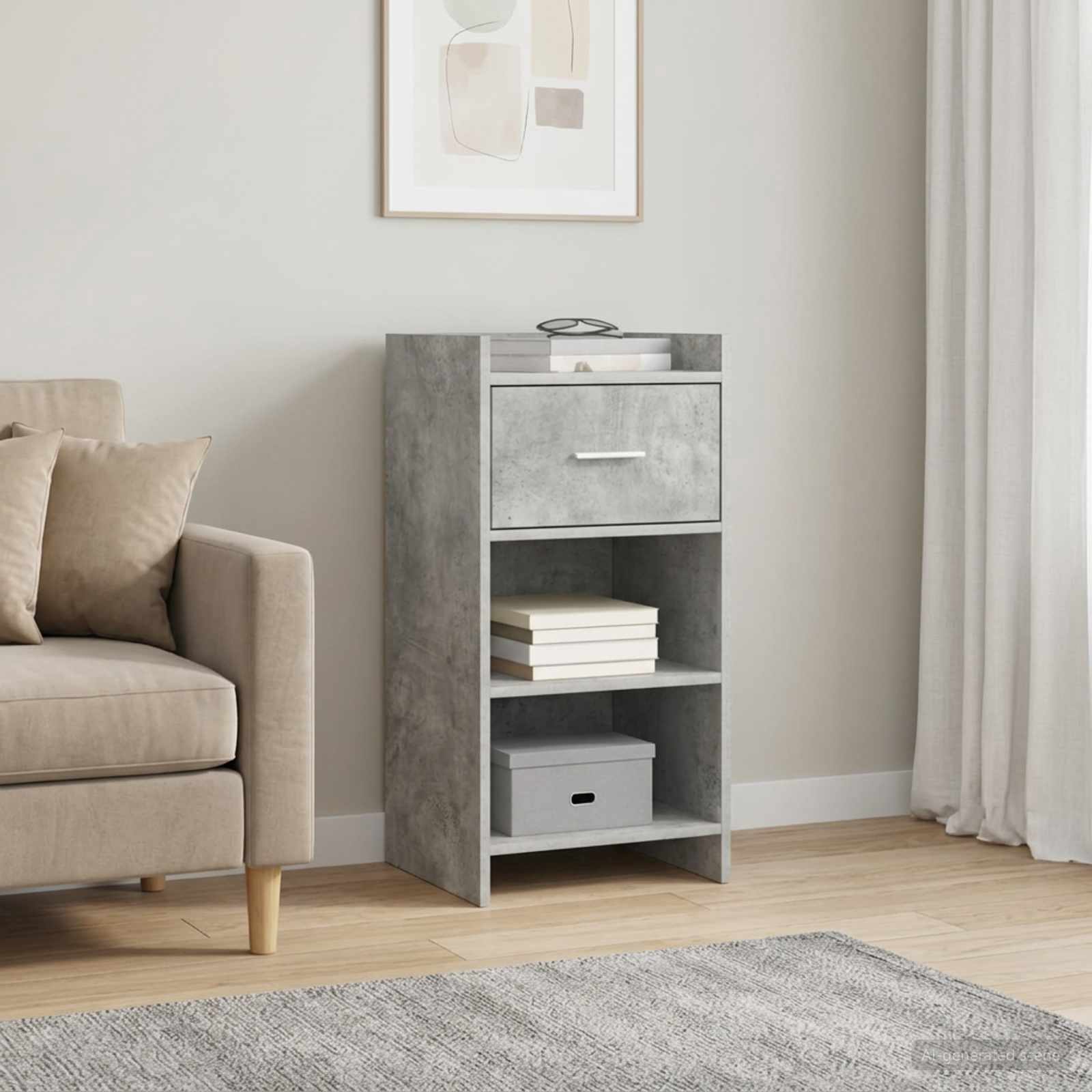 vidaXL Bufet Betonowy szary 40 x 36 x 80 cm Drewno inżynieryjne