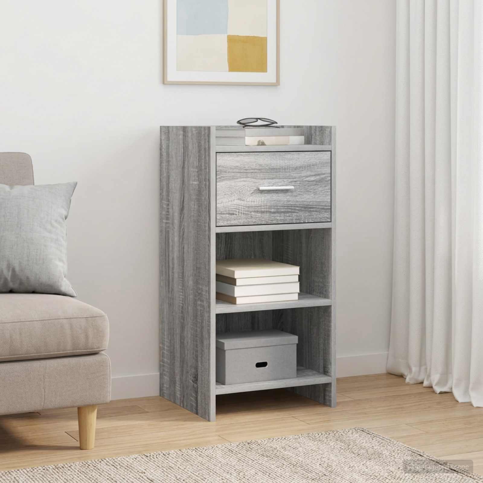 vidaXL Bufet Szary Sonoma 40 x 36 x 80 cm Drewno inżynieryjne