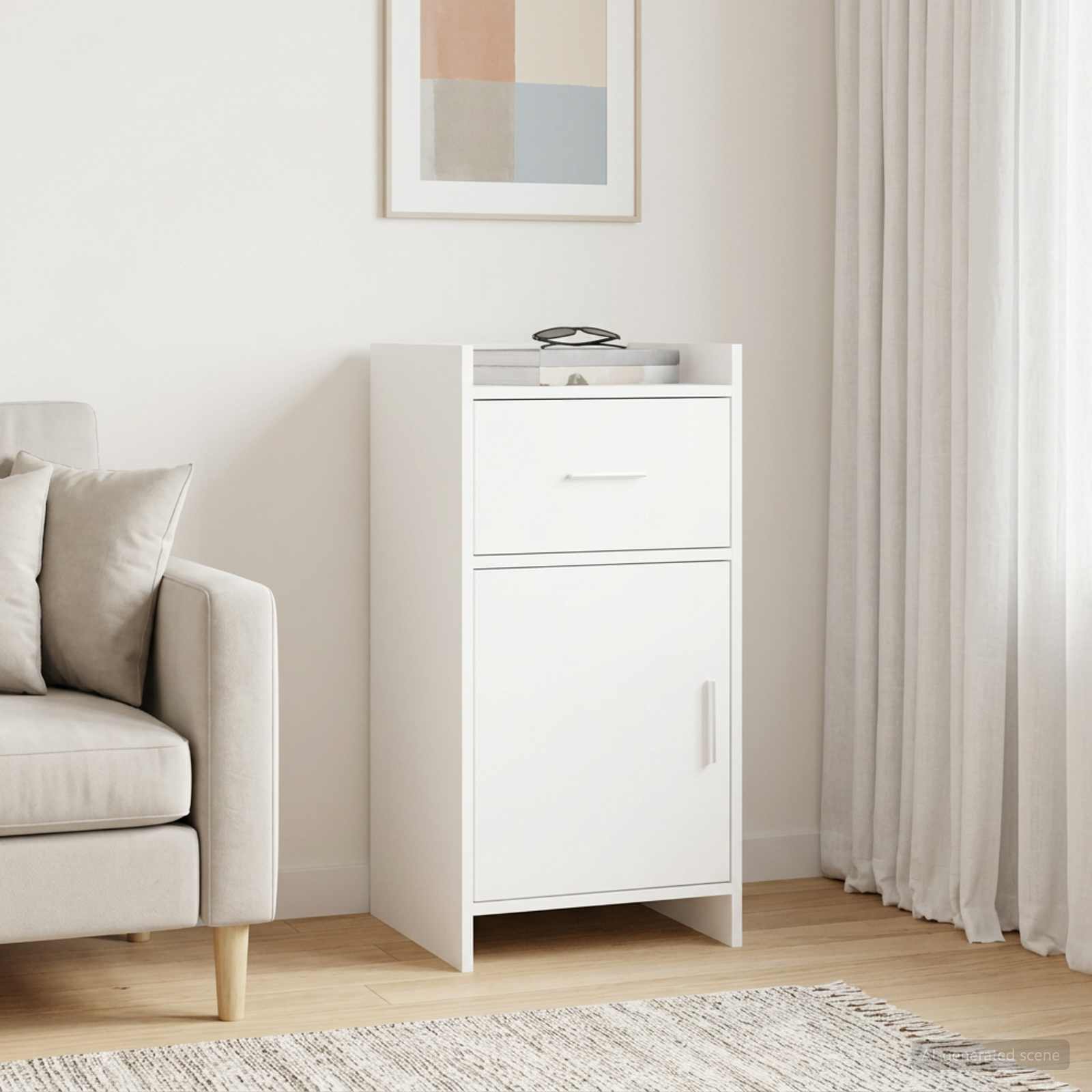 vidaXL Bufet Biały 40 x 36 x 80 cm Drewno inżynieryjne