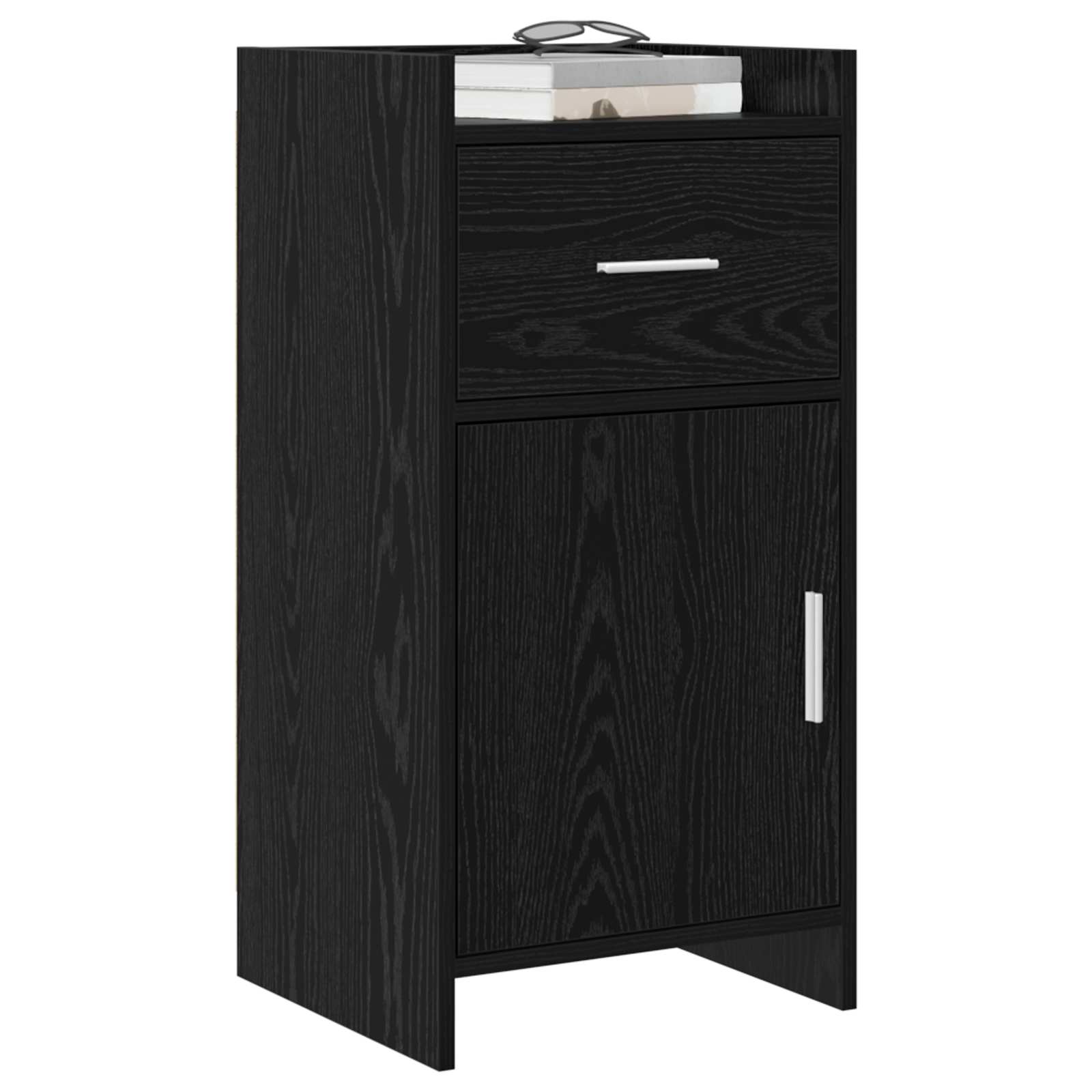 vidaXL Bufet Czarny dąb 40 x 36 x 80 cm Drewno inżynieryjne