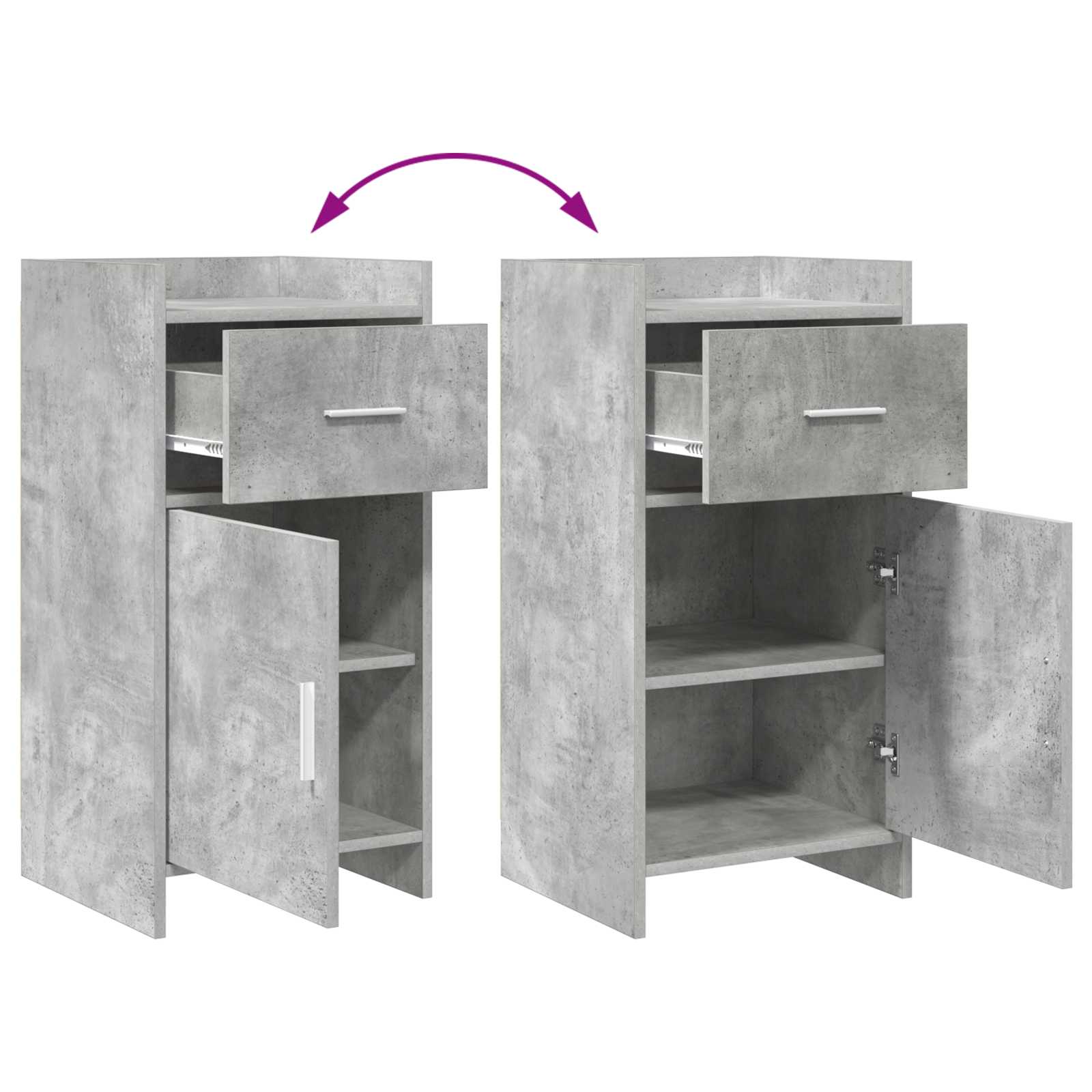 vidaXL Bufet Betonowy szary 40 x 36 x 80 cm Drewno inżynieryjne