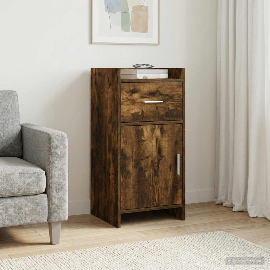 vidaXL Bufet Dąb wędzony 40 x 36 x 80 cm Drewno inżynieryjne