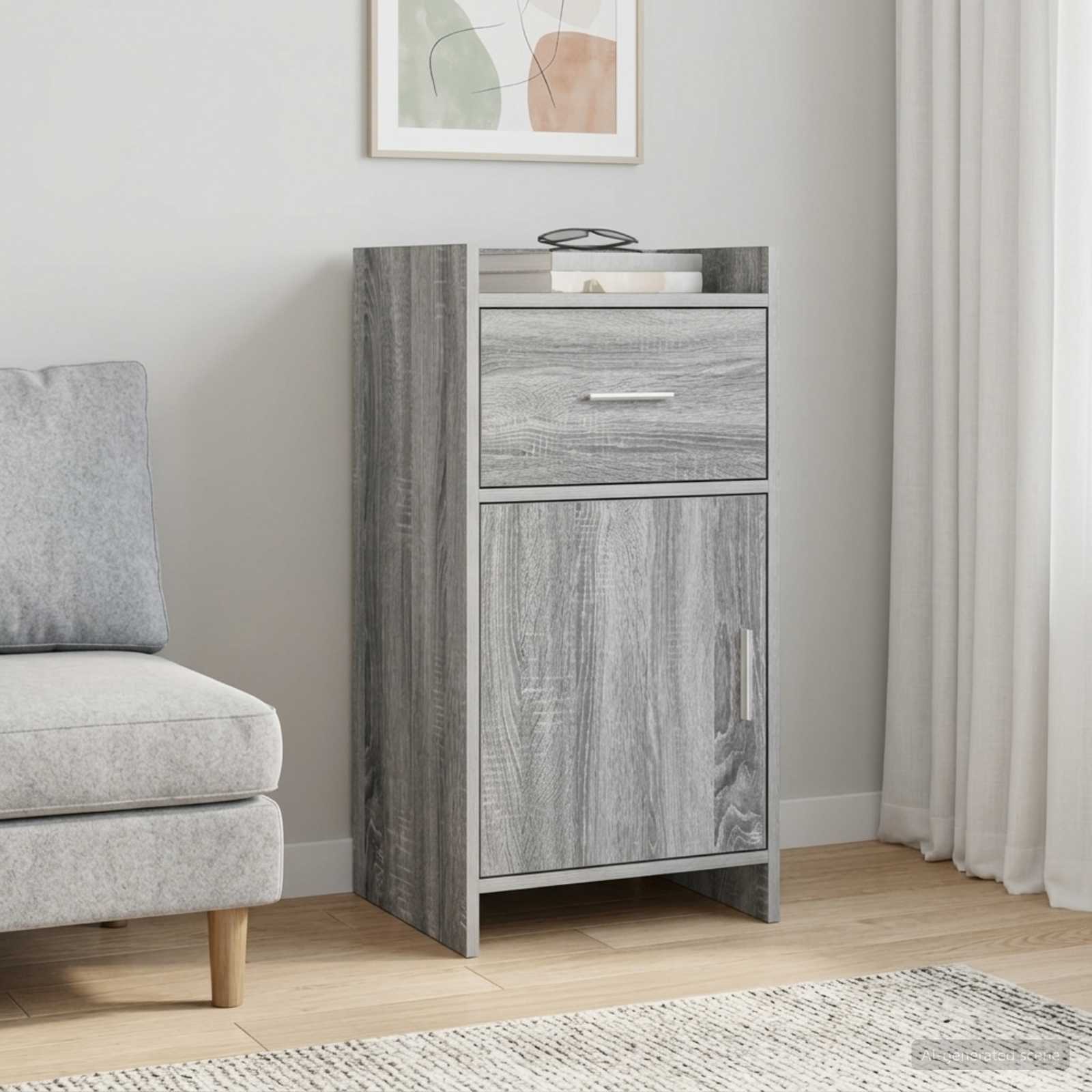 vidaXL Bufet Szary Sonoma 40 x 36 x 80 cm Drewno inżynieryjne