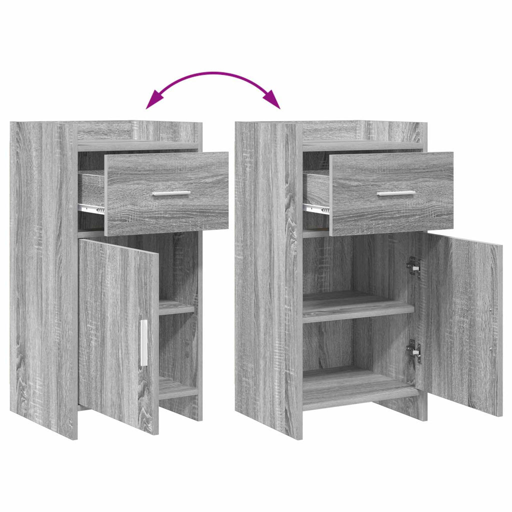 vidaXL Bufet Szary Sonoma 40 x 36 x 80 cm Drewno inżynieryjne