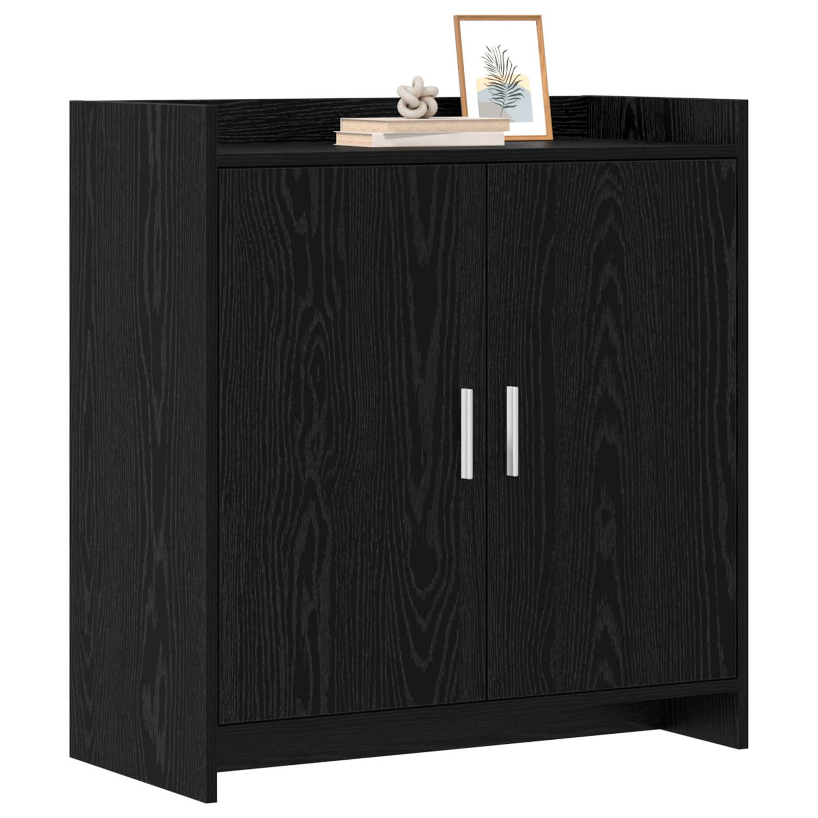 vidaXL Bufet Czarny dąb 72 x 36 x 80 cm Drewno inżynieryjne