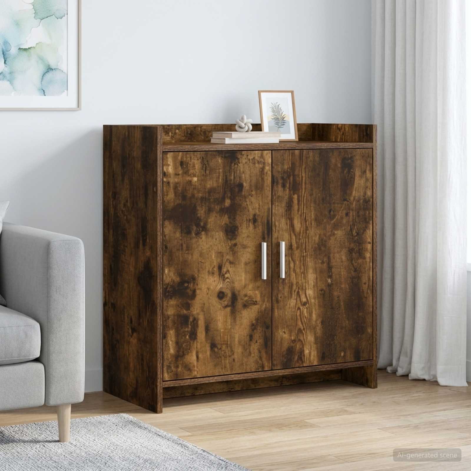 vidaXL Bufet Dąb wędzony 72 x 36 x 80 cm Drewno inżynieryjne