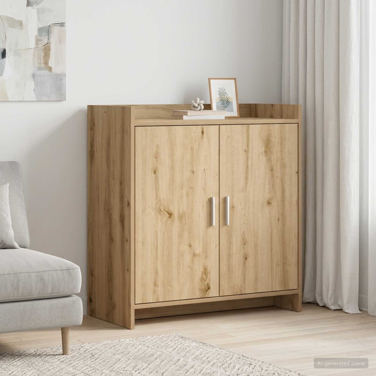 vidaXL Bufet Dąb artisan 72 x 36 x 80 cm Drewno inżynieryjne