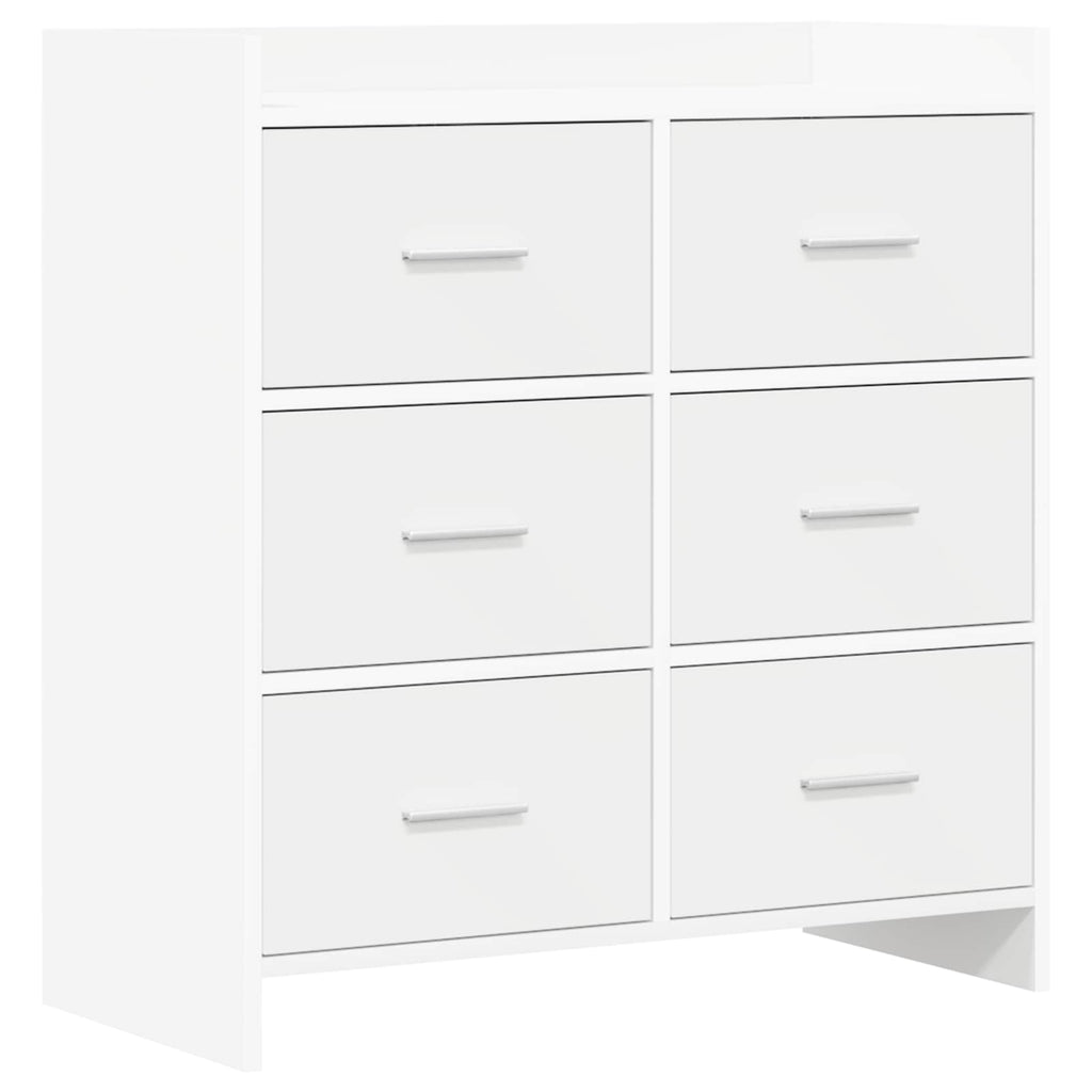 vidaXL Bufet Biały 75 x 33 x 80 cm Drewno inżynieryjne