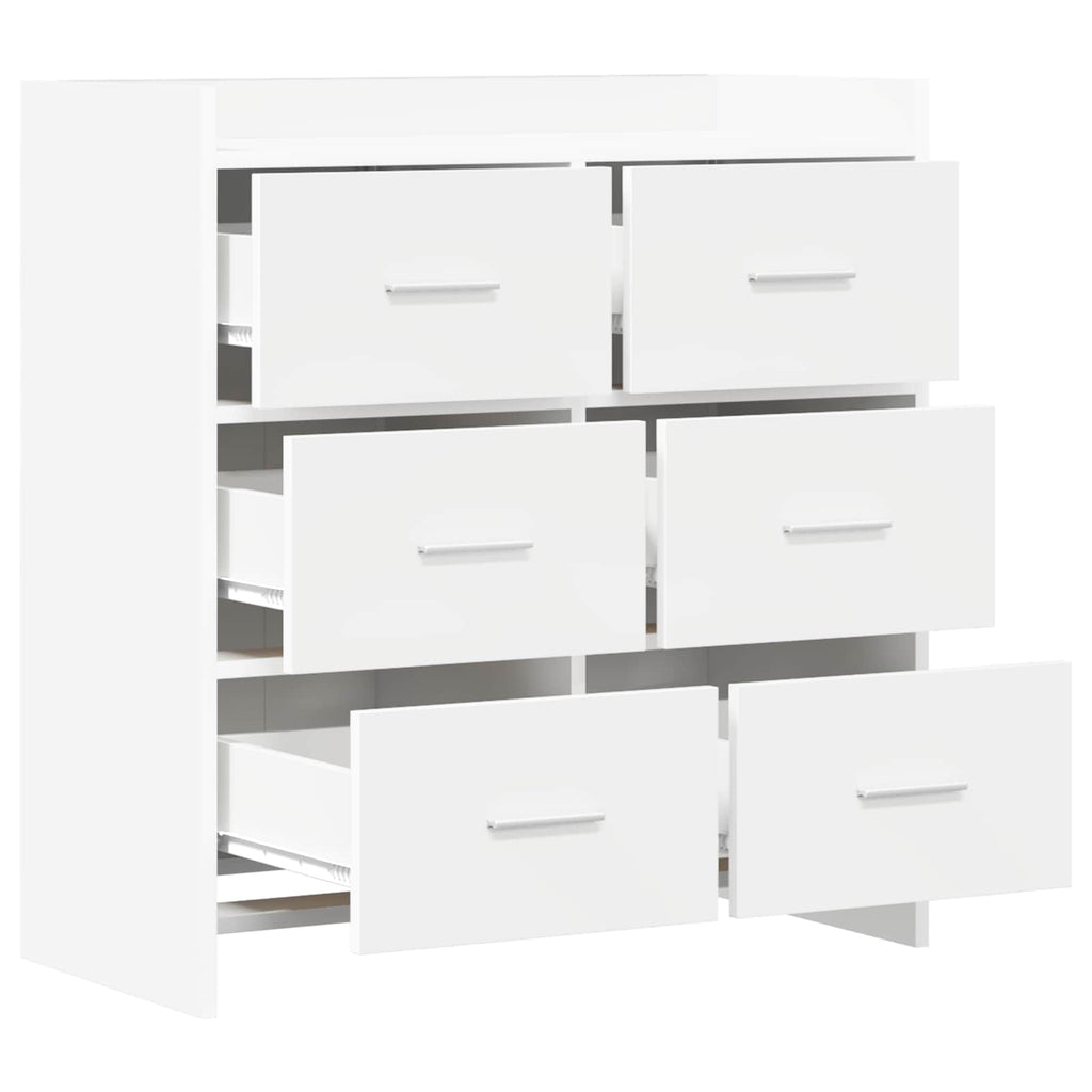vidaXL Bufet Biały 75 x 33 x 80 cm Drewno inżynieryjne