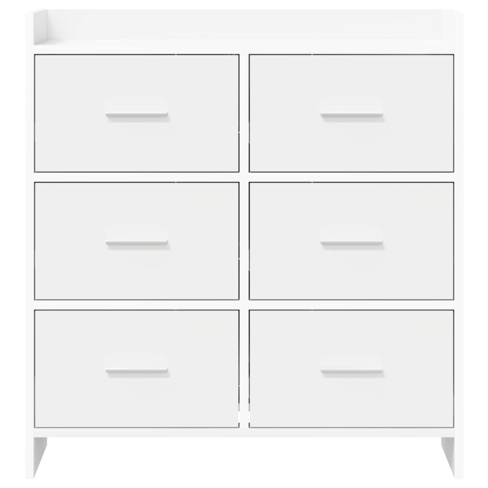 vidaXL Bufet Biały 75 x 33 x 80 cm Drewno inżynieryjne