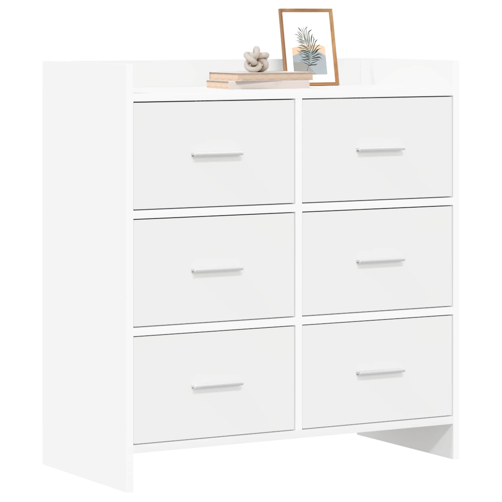 vidaXL Bufet Biały 75 x 33 x 80 cm Drewno inżynieryjne