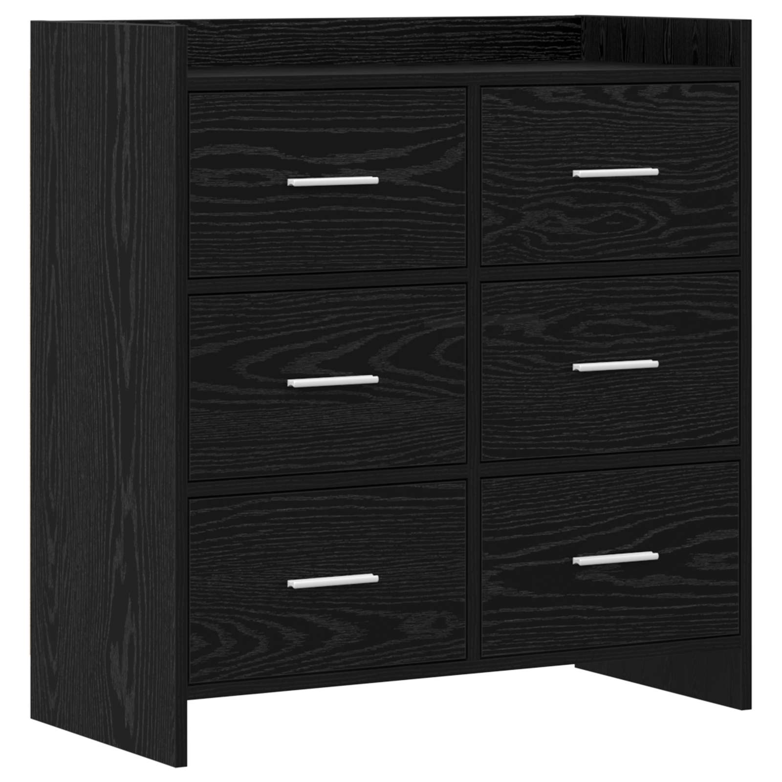 vidaXL Bufet Czarny dąb 75 x 33 x 80 cm Drewno inżynieryjne