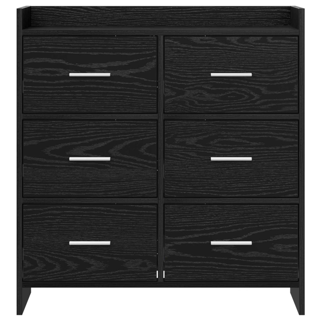 vidaXL Bufet Czarny dąb 75 x 33 x 80 cm Drewno inżynieryjne