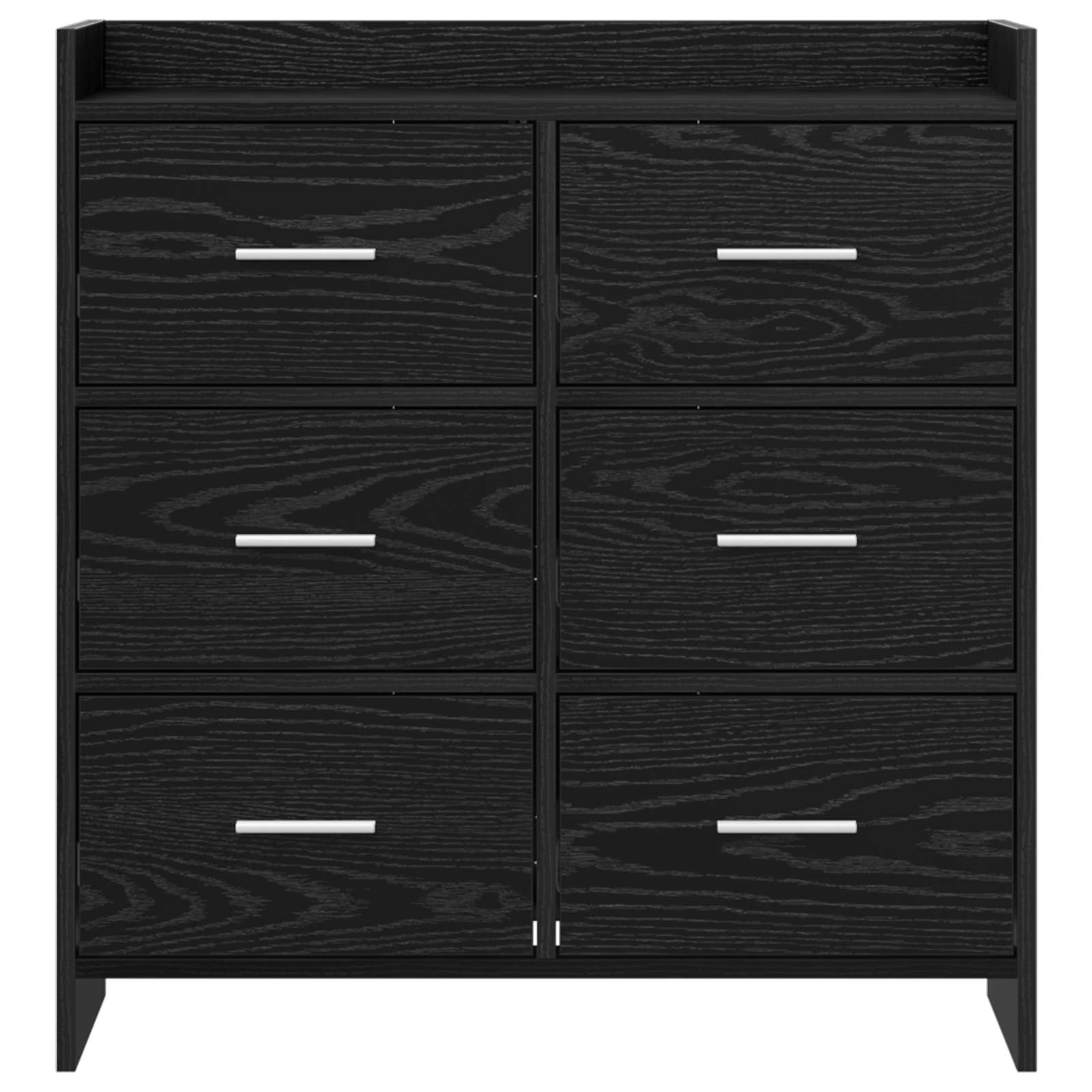 vidaXL Bufet Czarny dąb 75 x 33 x 80 cm Drewno inżynieryjne