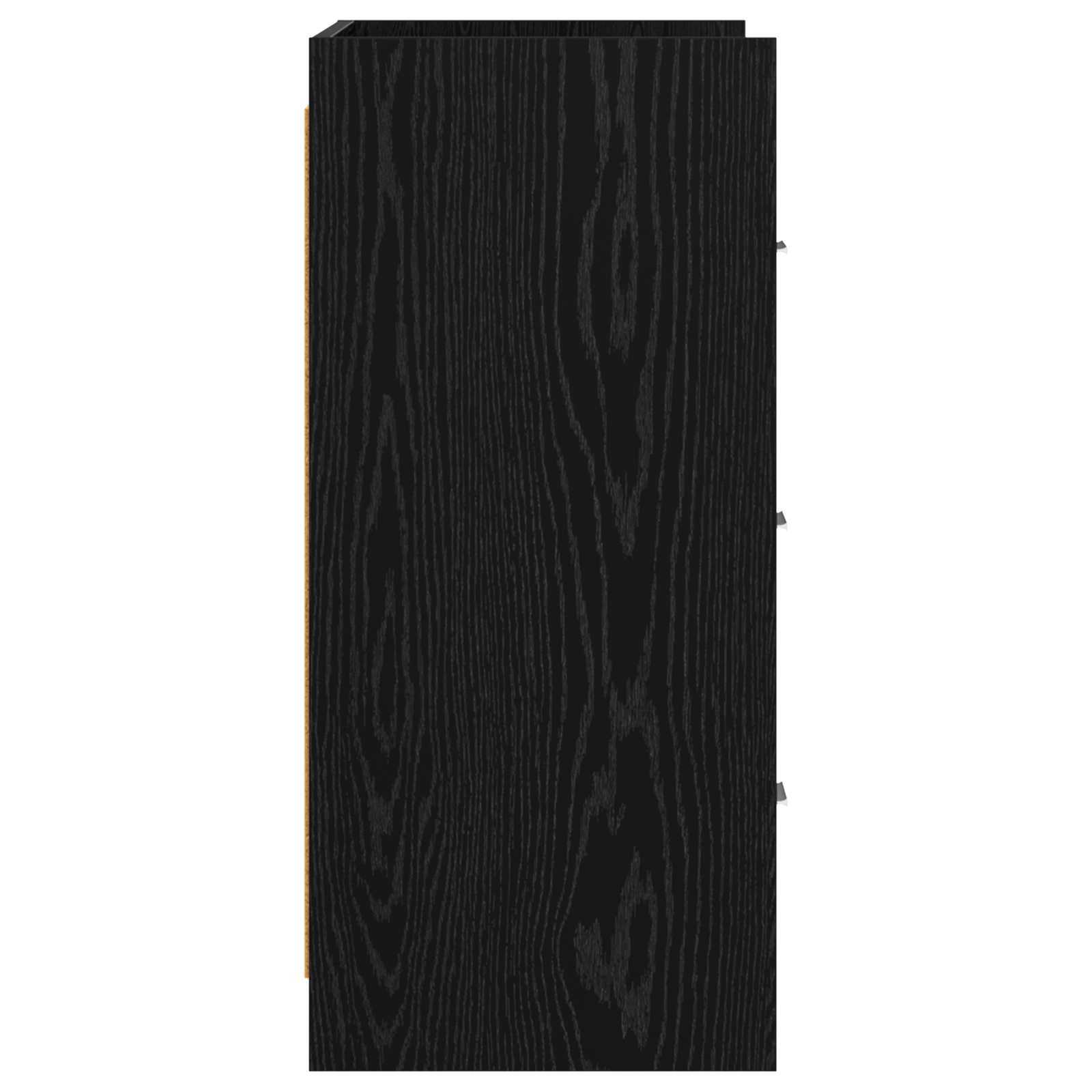 vidaXL Bufet Czarny dąb 75 x 33 x 80 cm Drewno inżynieryjne