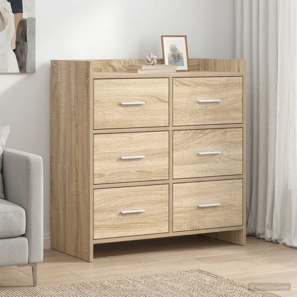 vidaXL Bufet dąb Sonoma 75 x 33 x 80 cm Drewno inżynieryjne