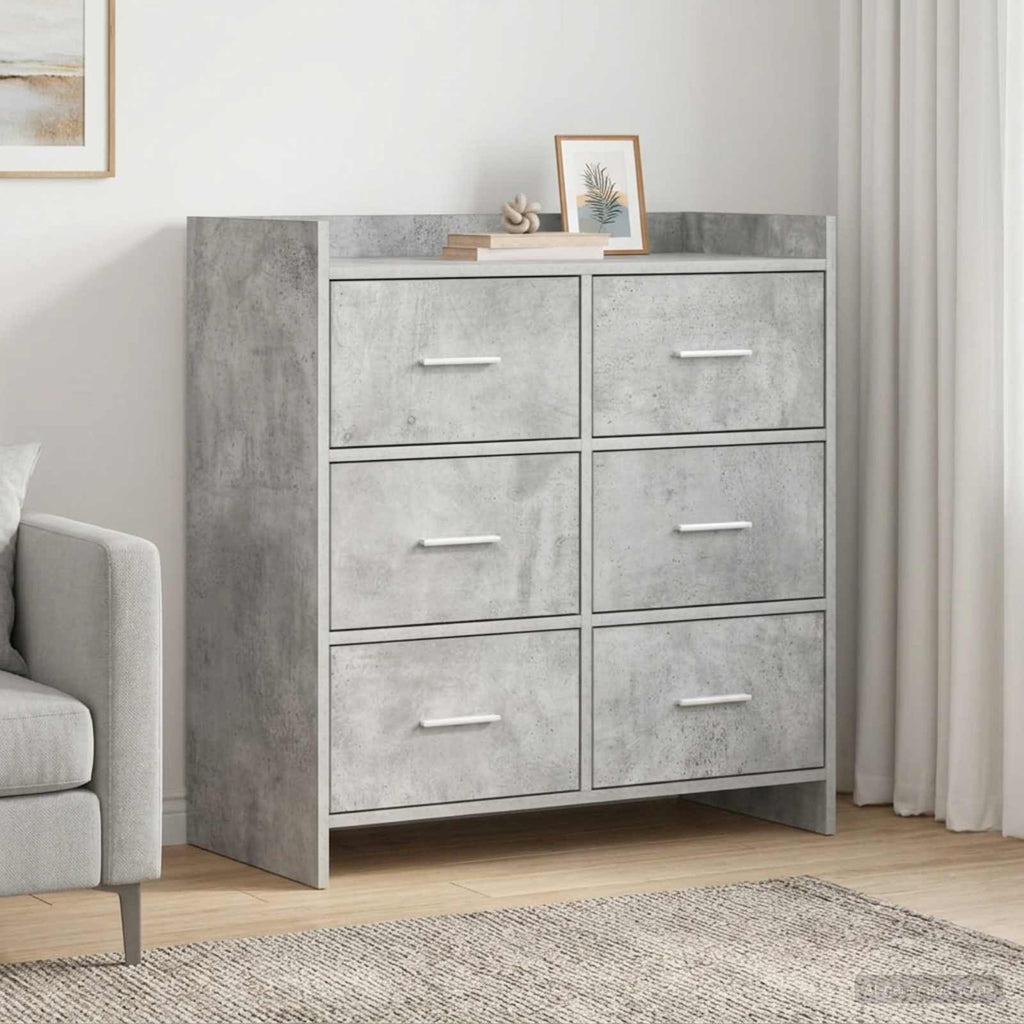 vidaXL Bufet Betonowy szary 75 x 33 x 80 cm Drewno inżynieryjne