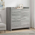 vidaXL Bufet Szary Sonoma 75 x 33 x 80 cm Drewno inżynieryjne