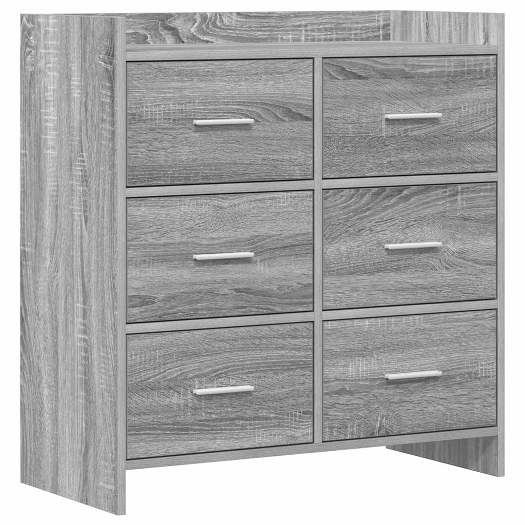 vidaXL Bufet Szary Sonoma 75 x 33 x 80 cm Drewno inżynieryjne