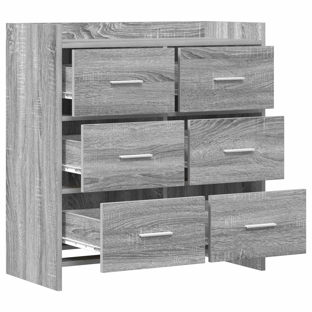 vidaXL Bufet Szary Sonoma 75 x 33 x 80 cm Drewno inżynieryjne