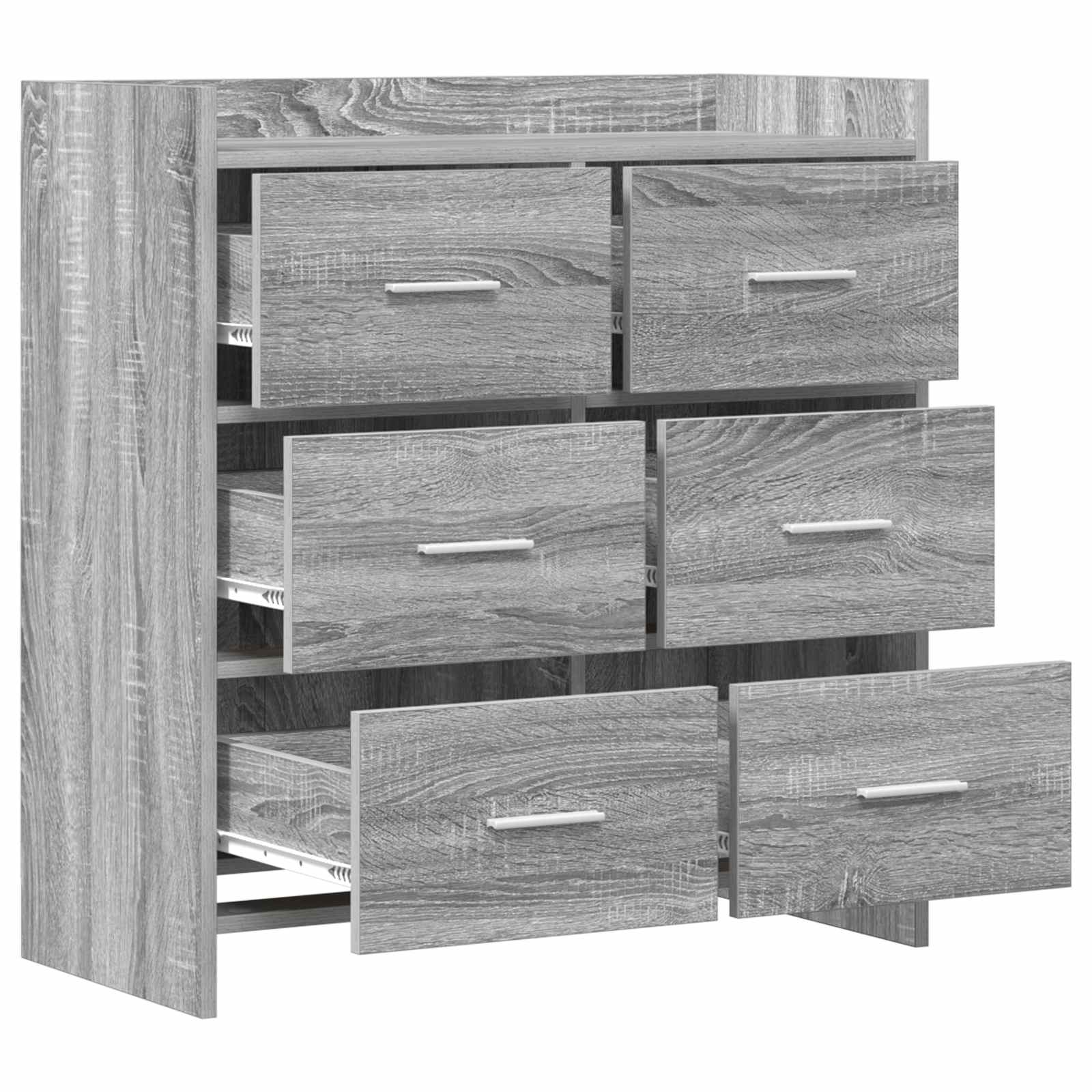 vidaXL Bufet Szary Sonoma 75 x 33 x 80 cm Drewno inżynieryjne