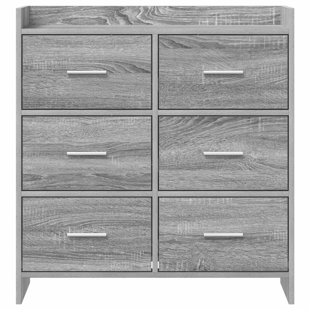 vidaXL Bufet Szary Sonoma 75 x 33 x 80 cm Drewno inżynieryjne