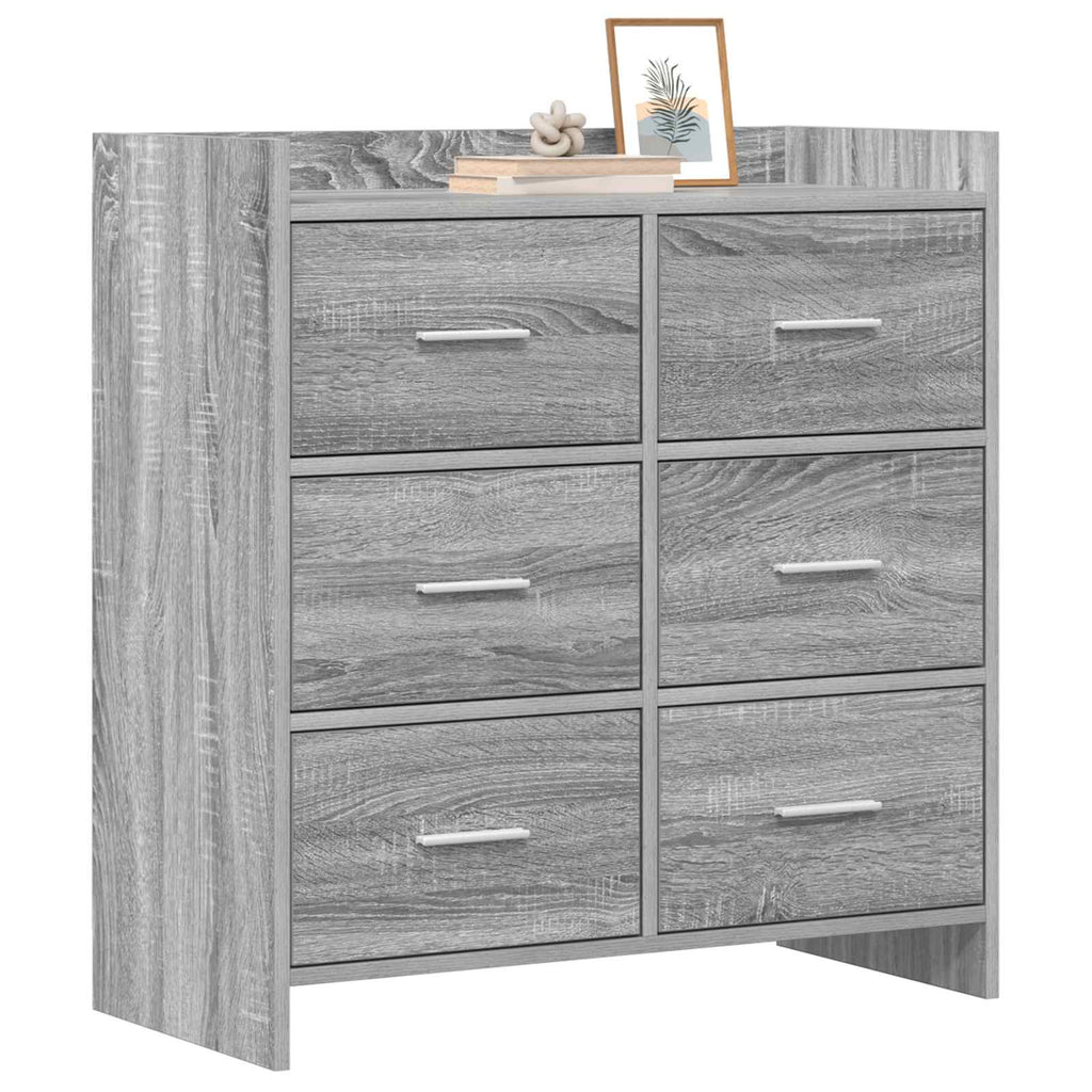 vidaXL Bufet Szary Sonoma 75 x 33 x 80 cm Drewno inżynieryjne