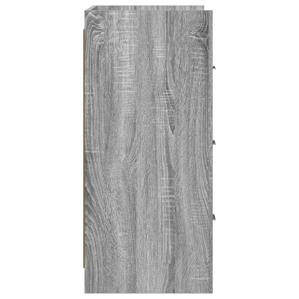 vidaXL Bufet Szary Sonoma 75 x 33 x 80 cm Drewno inżynieryjne