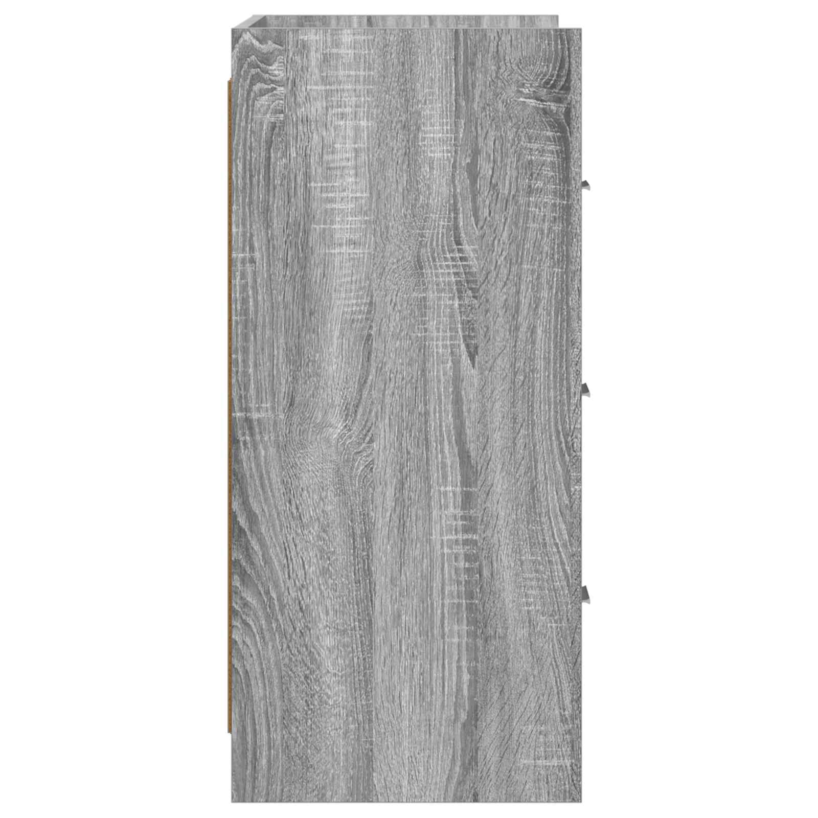 vidaXL Bufet Szary Sonoma 75 x 33 x 80 cm Drewno inżynieryjne