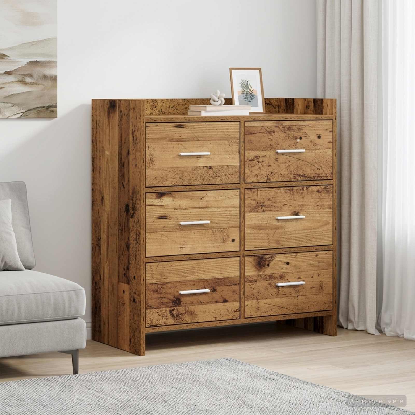 vidaXL Bufet Stare drewno 75 x 33 x 80 cm Drewno inżynieryjne